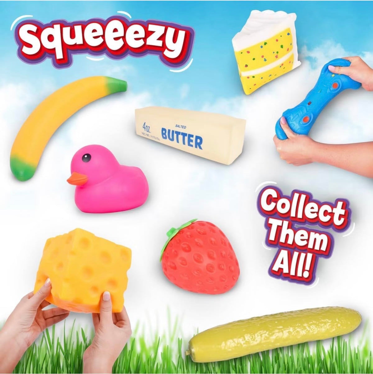Sunny Days Squeeezy Strawberry Squishy Toy