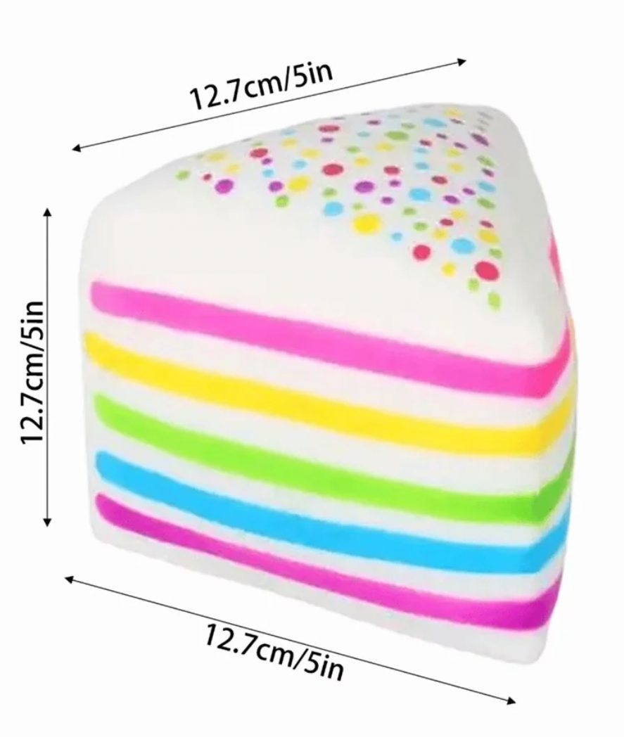 SmushMart Rainbow Layer Cake Scented Squishy – Jumbo Sensory Toy