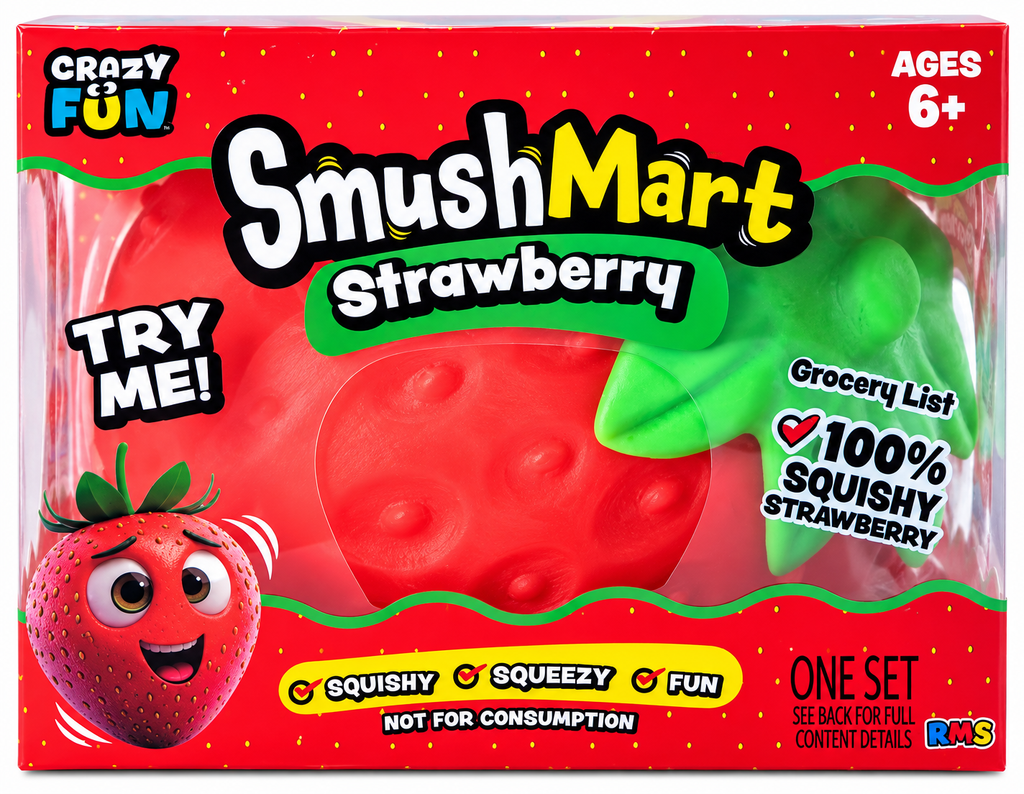 SmushMart Strawberry Scented Squishy – Jumbo Strawberry Sensory Stress Toy