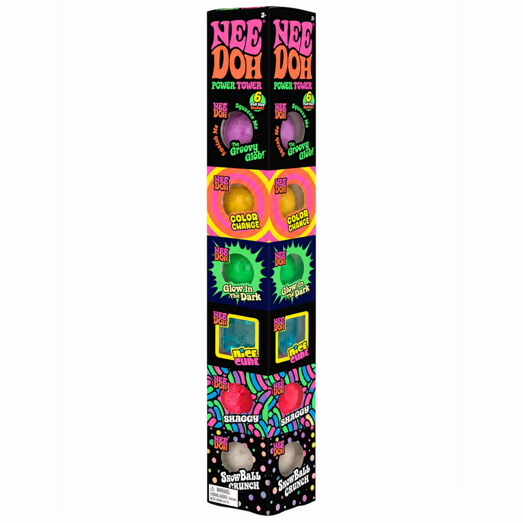 NeeDoh Power Tower 6 Pack – Rare Squishy Fidget Toy Set – The Happy Drop